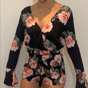 Forever 21 floral romper